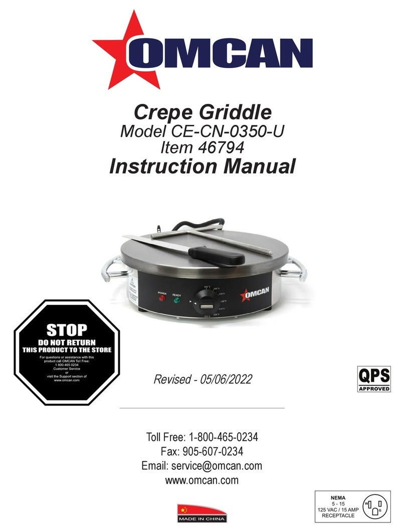 Omcan CE-CN-0350-U User manual