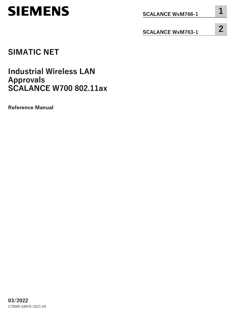 Siemens SIMATIC NET SCALANCE W M766-1 Series Reference manual Siemens SIMATIC NET SCALANCE W M766-1 Series Reference manual