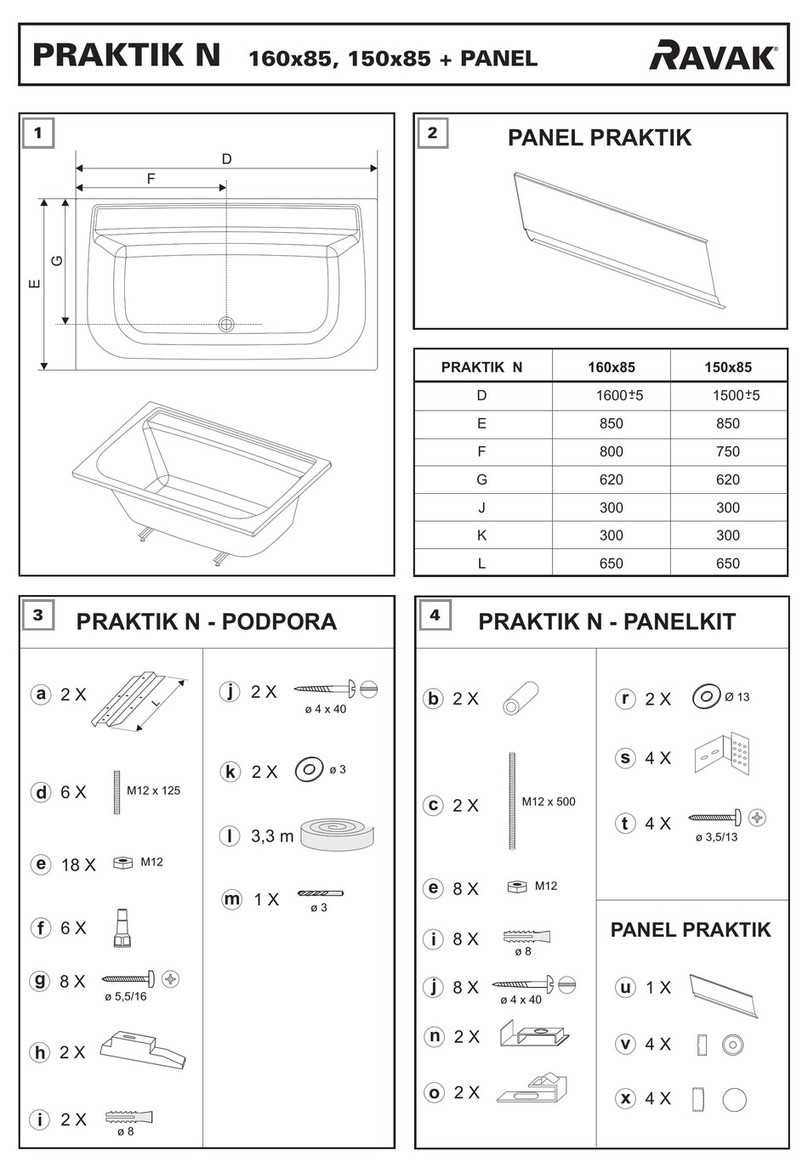 RAVAK PRAKTIK N installation instructions