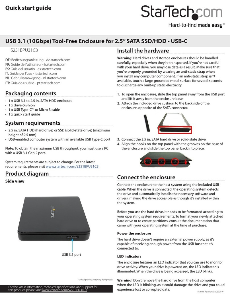 StarTech.com 8STS251BPU31C3 quick start guide