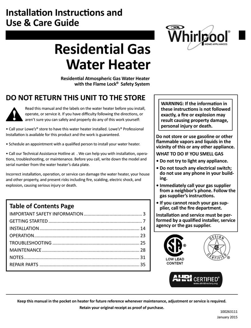 Whirlpool 50T12-40NG Product information sheet