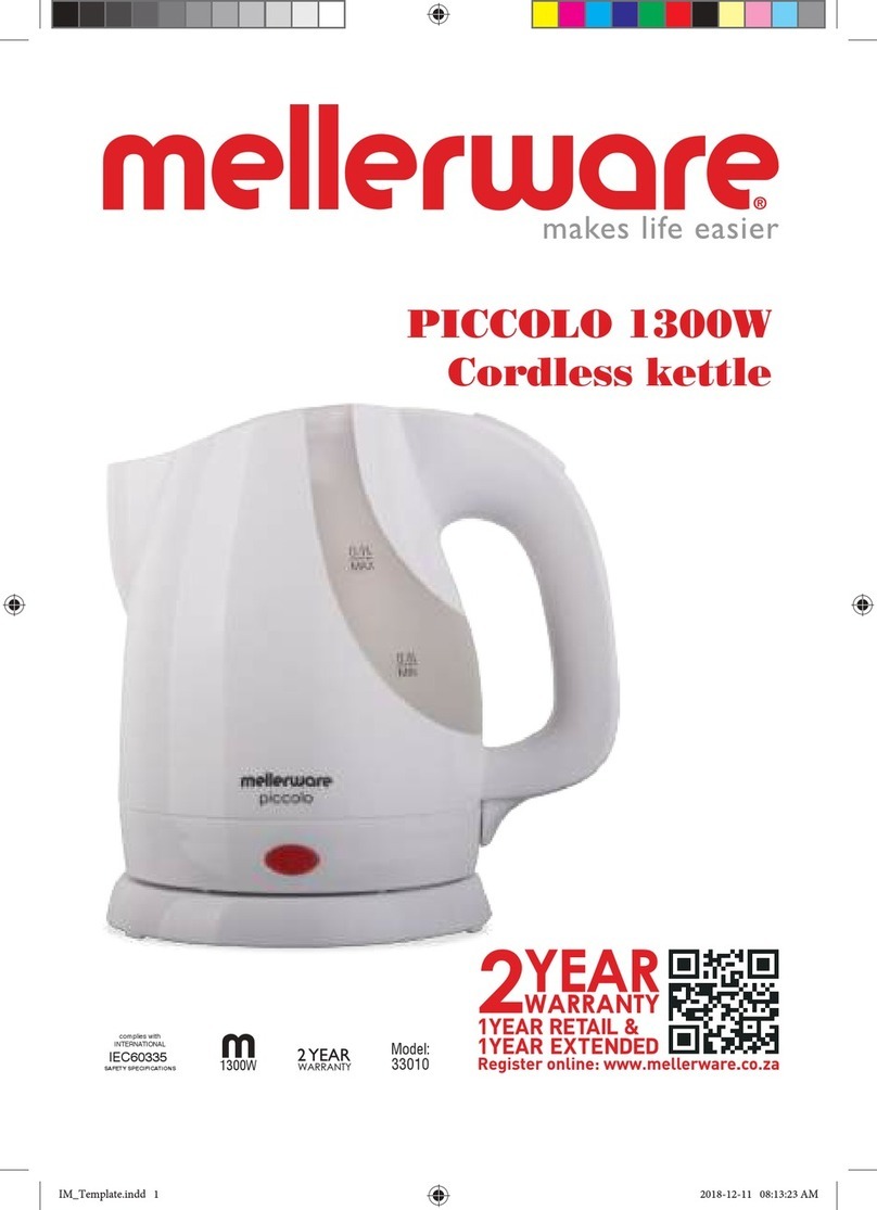 Mellerware PICCOLO 1300W User manual