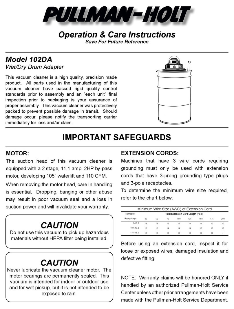 Pullman Holt B001135 Operation & care instructions