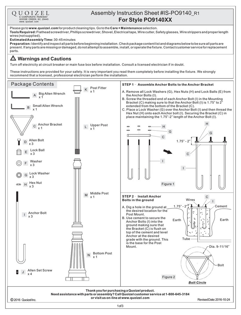 Quoizel PO9140K Mounting instructions