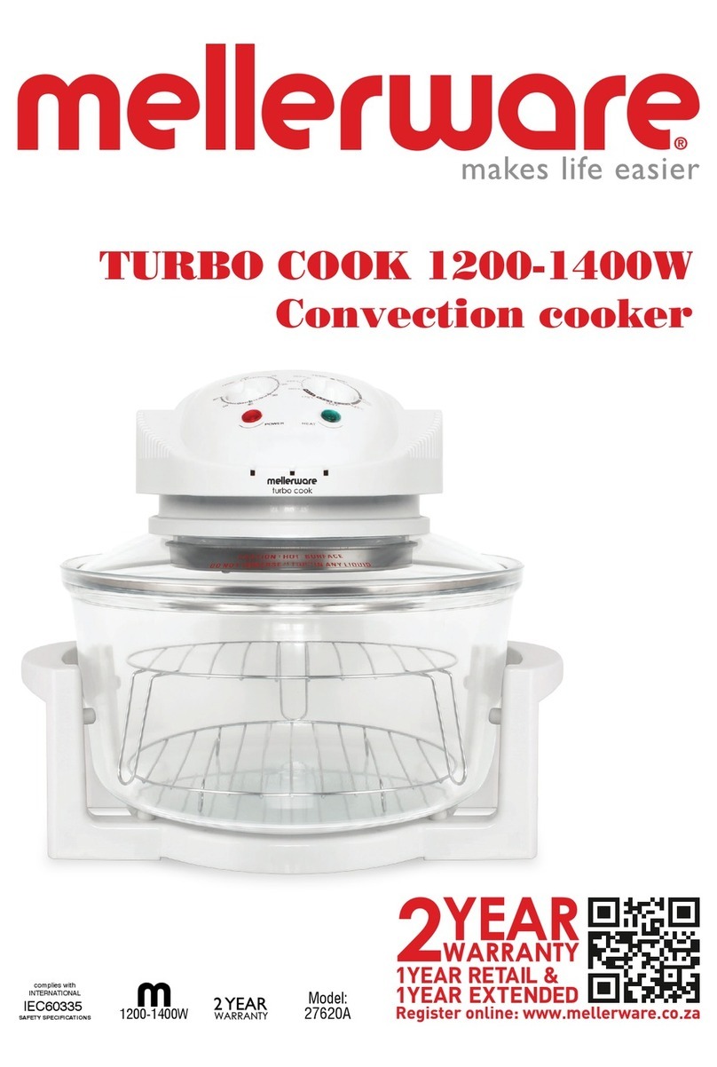 Mellerware TURBO COOK 1200-1400W manual