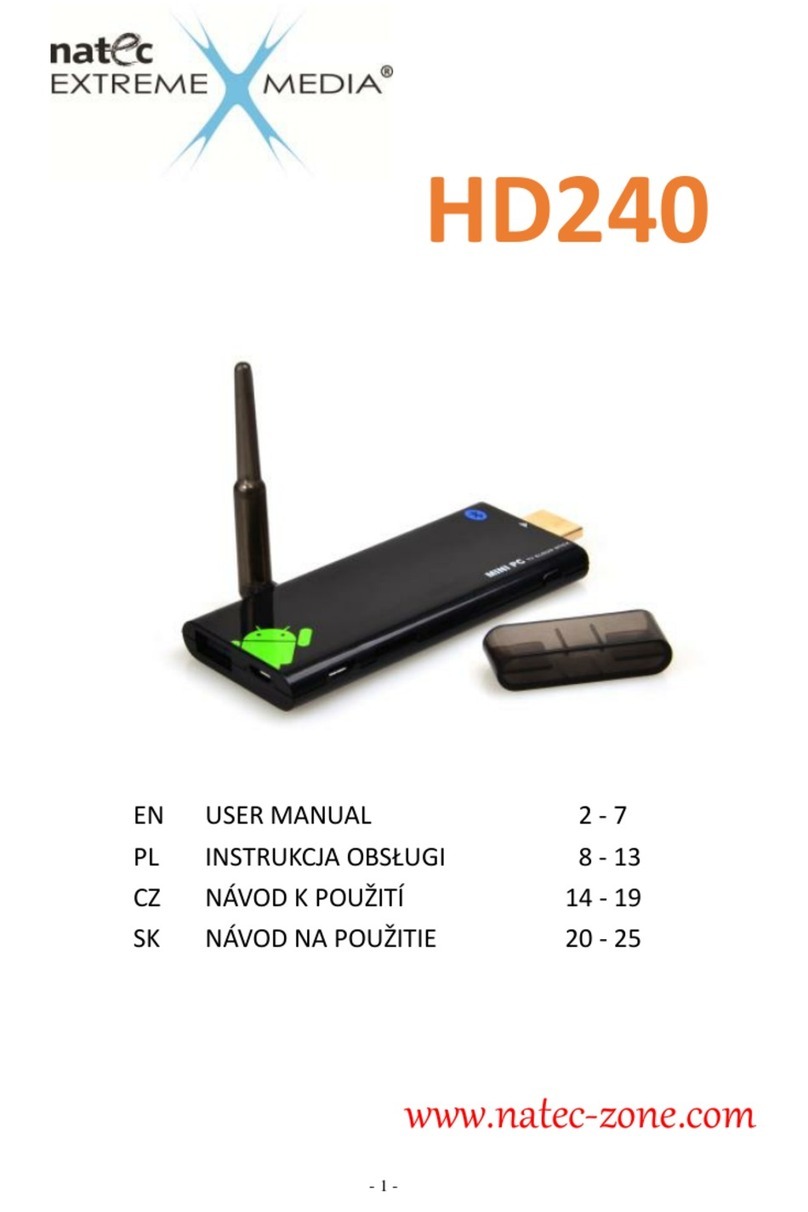 NATEC EXTREME MEDIA HD240 User manual