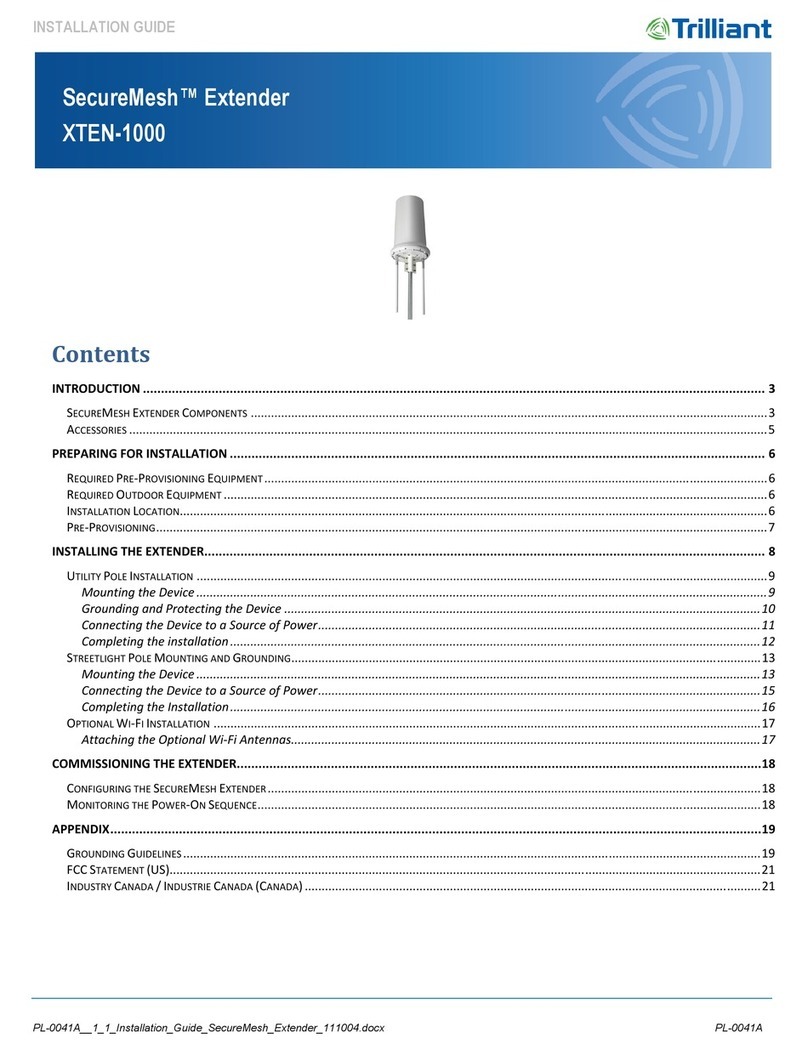 Trilliant SecureMesh XTEN-1000 User manual