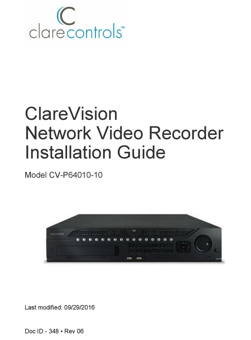 Clare Controls ClareVision CV-P64010-10 User manual Clare Controls ClareVision CV-P64010-10 User manual