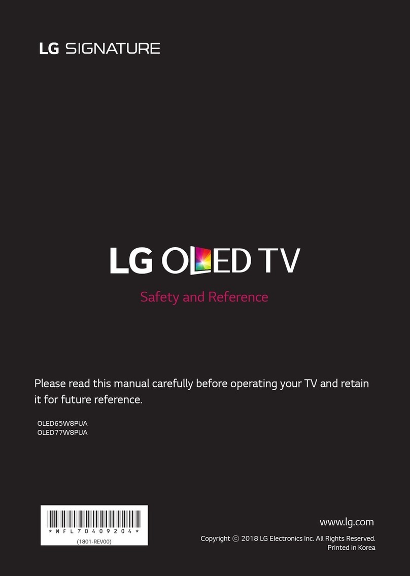 LG SIGNATURE OLED65W8PUA Safety and reference