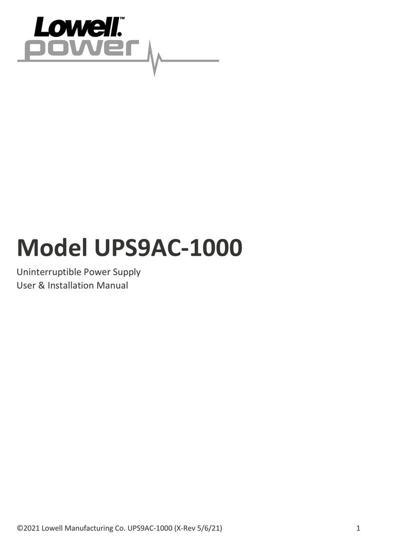 Lowell power UPS9AC-1000 Guide Lowell power UPS9AC-1000 Guide