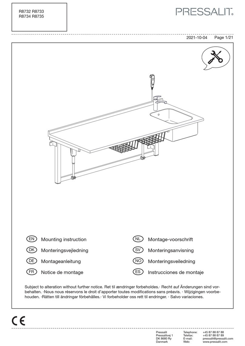 Pressalit R8732 User guide