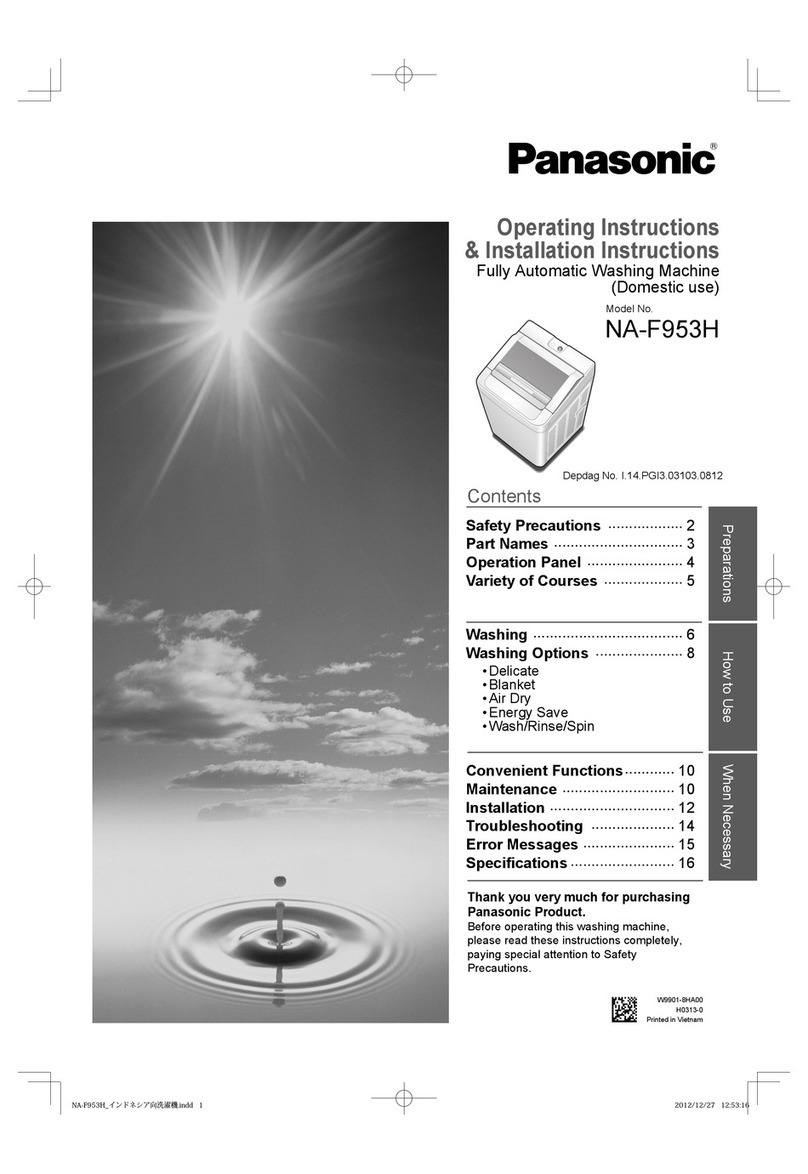 Panasonic NA-F953H Operating instructions & installation instructions