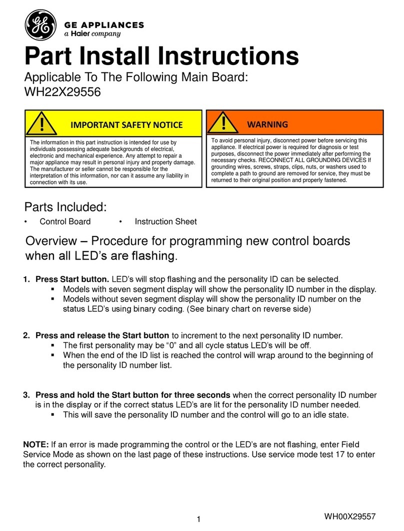 Haier GE WH22X29556 Configuration guide