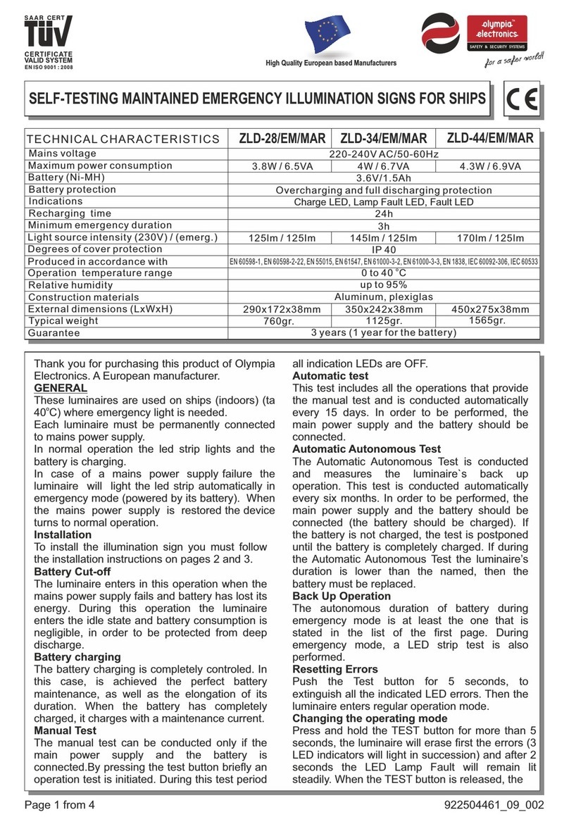 olympia electronics ZLD-28/EM/MAR User manual