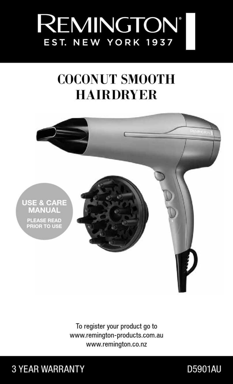 Remington COCONUT SMOOTH D5901AU User manual