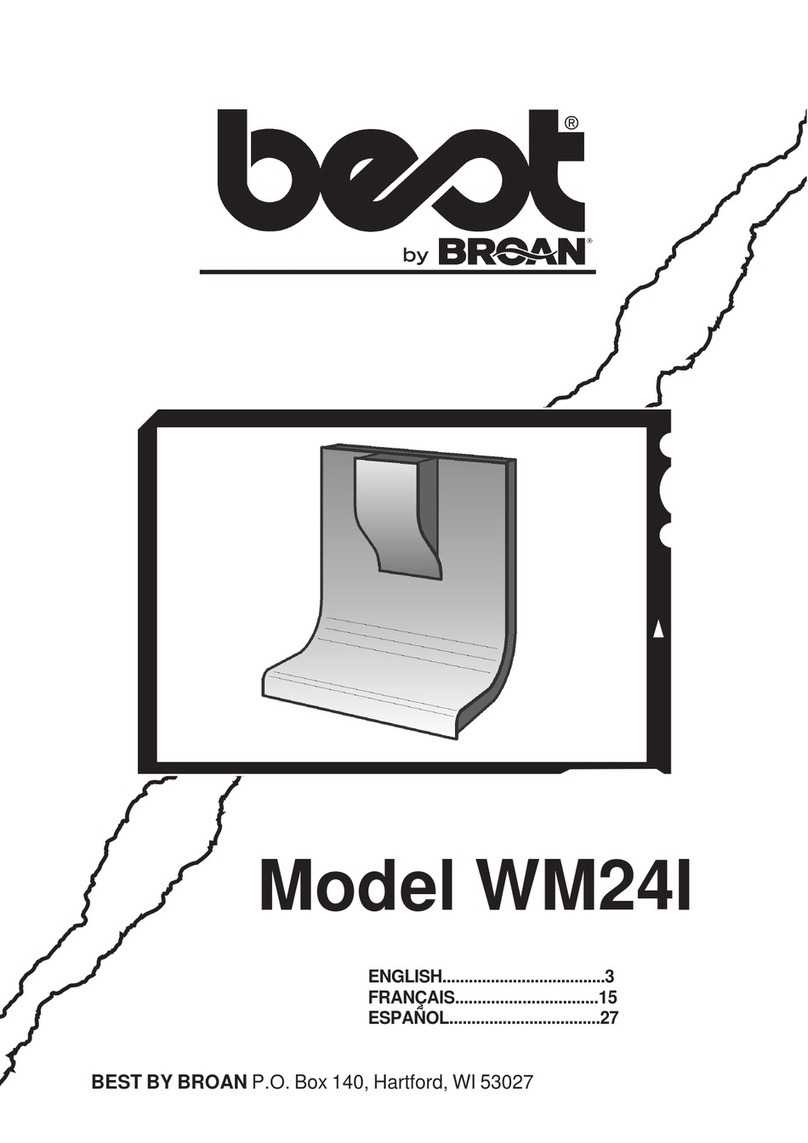 Broan Best WM24I User manual