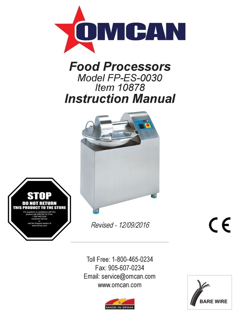 Omcan FP-ES-0030 instruction manual