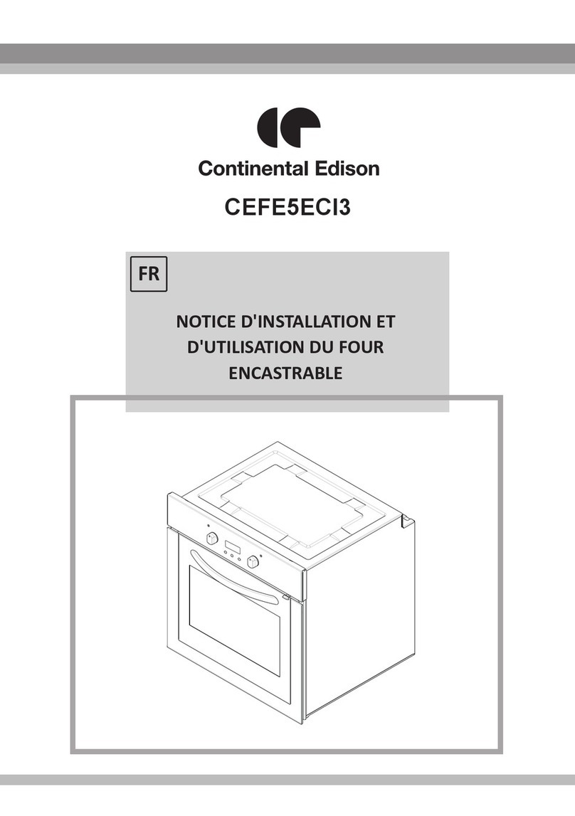 CONTINENTAL EDISON CEFE5ECI3 Operating and installation instructions