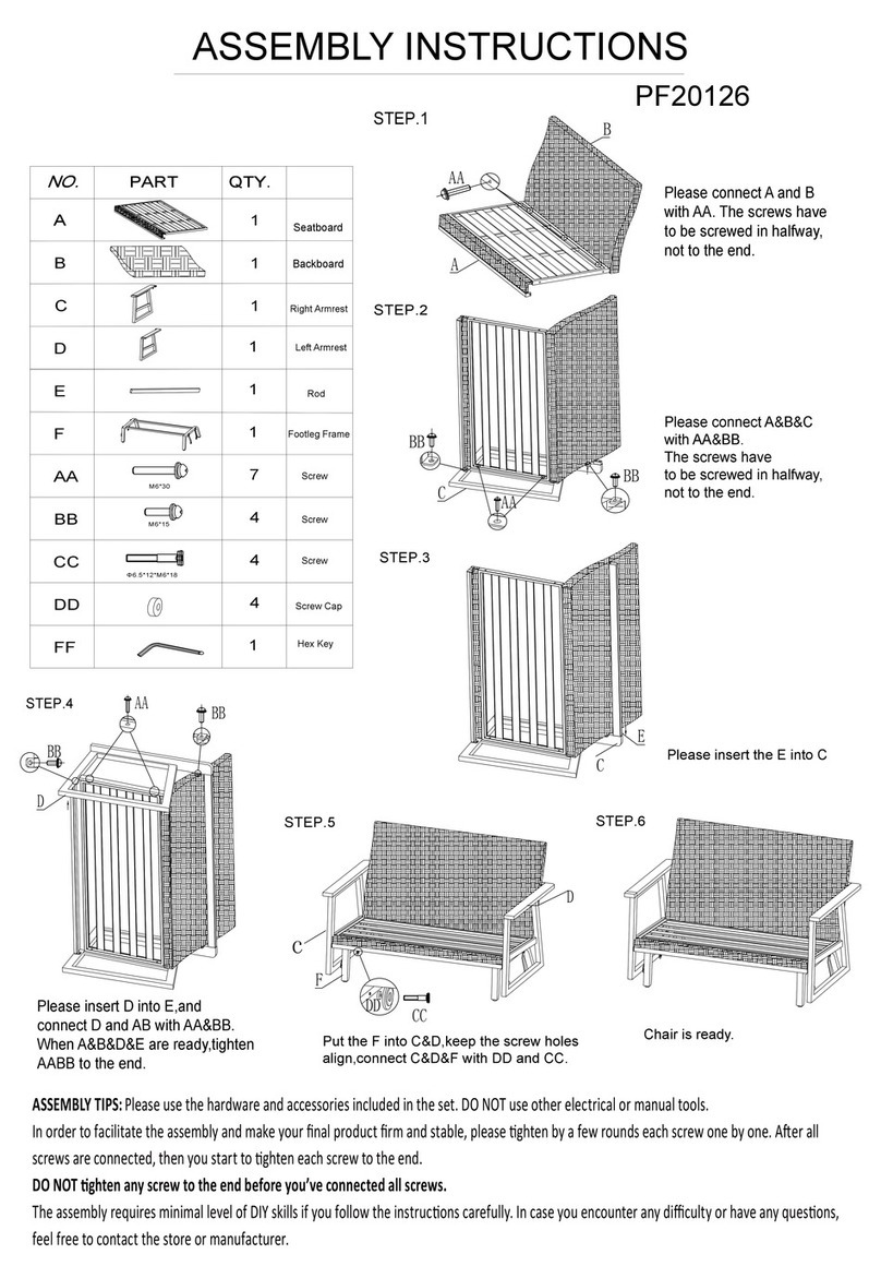 Patio Festival PF20126 Assembly instructions