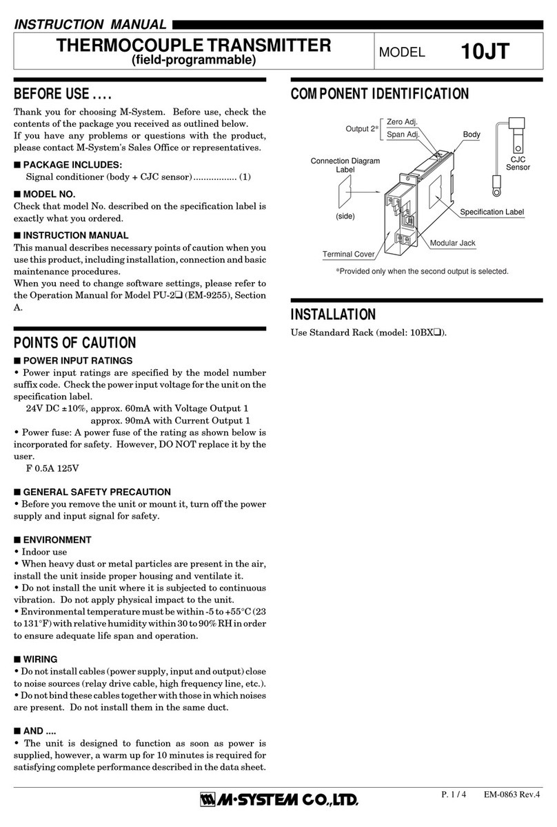M-system 10JT User manual