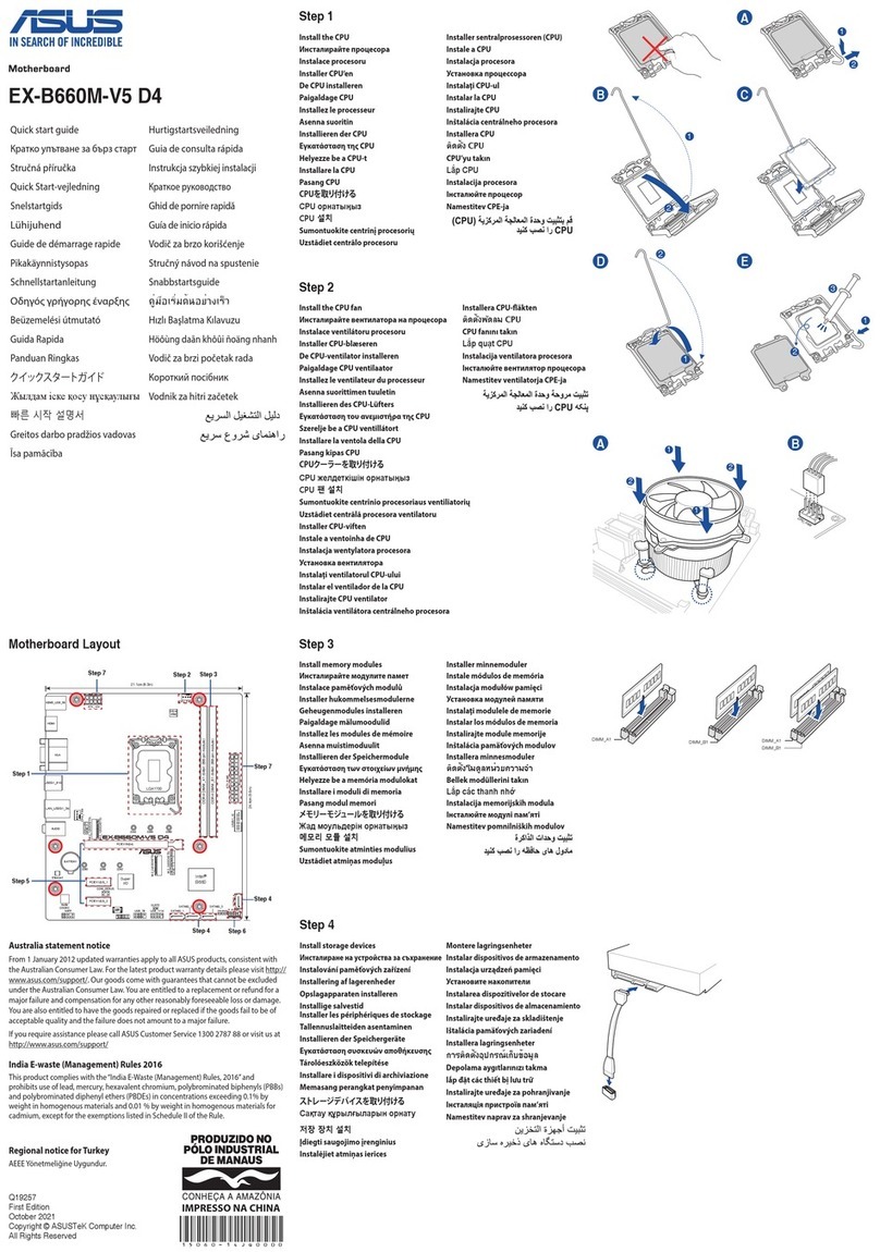 Asus EX-B660M-V5 D4 quick start guide