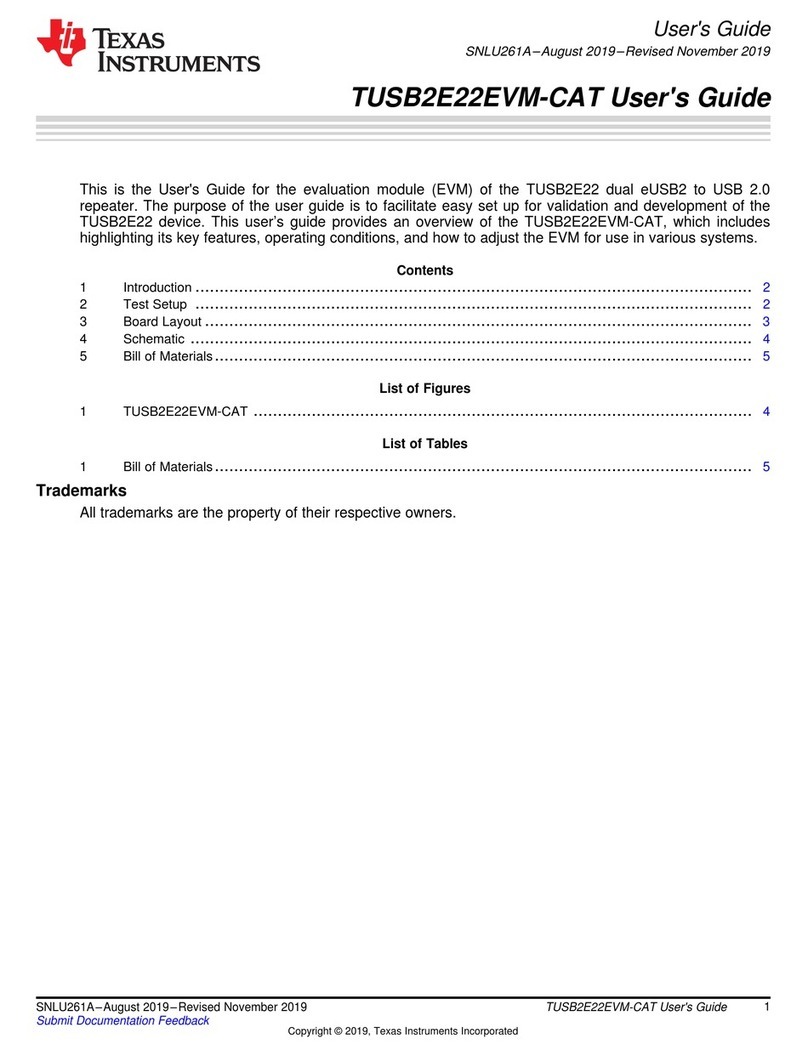Texas Instruments TUSB2E22EVM-CAT User manual