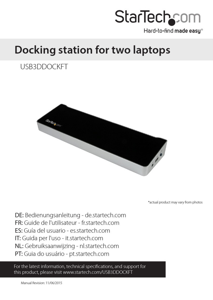 StarTech.com 8STUSB3DDOCKFT User manual StarTech.com 8STUSB3DDOCKFT User manual
