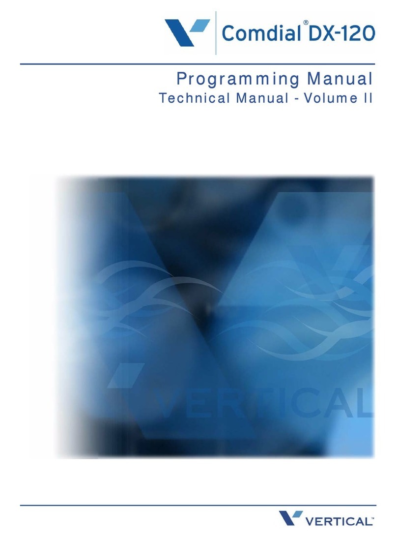 Vertical comdial DX-120 Programming manual