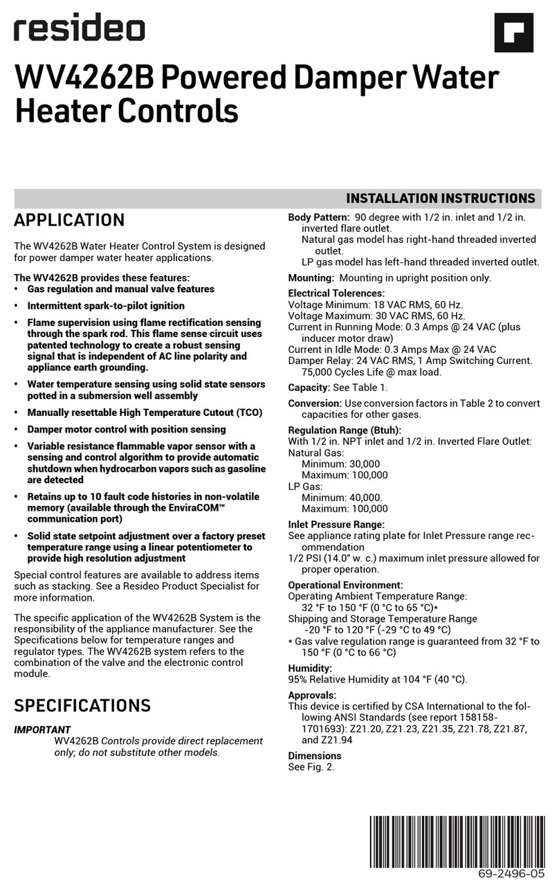 resideo WV4262B installation instructions