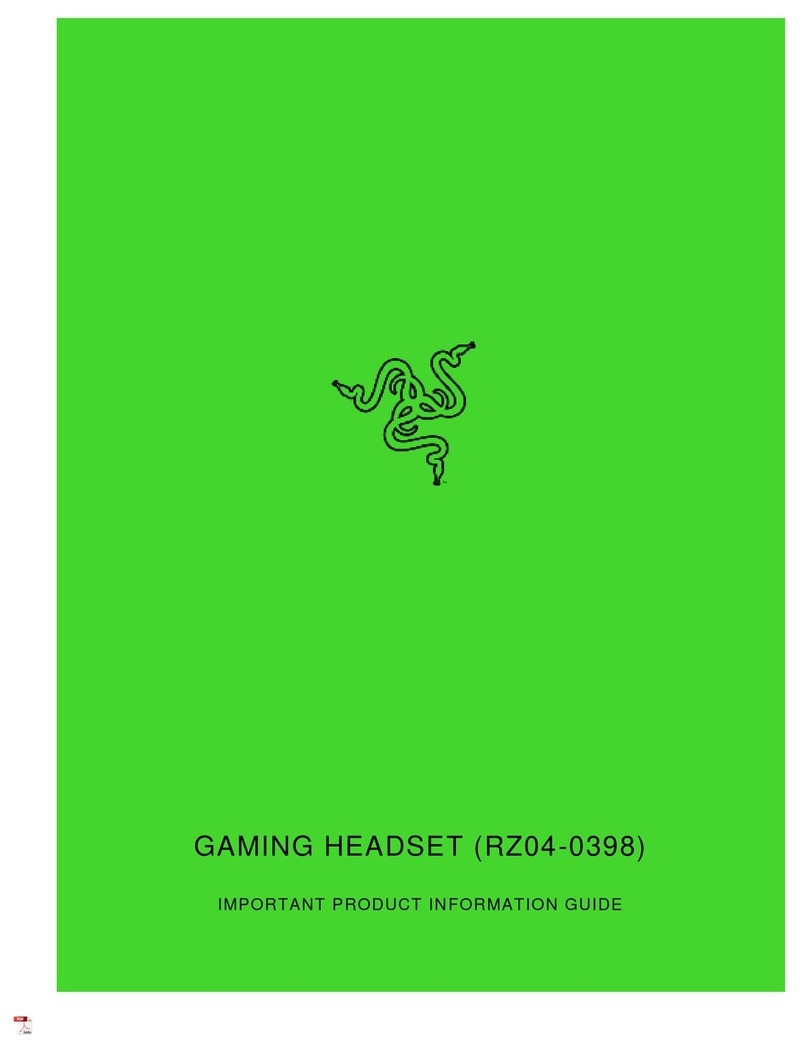 Razer RZ04-0398 Important product information guide