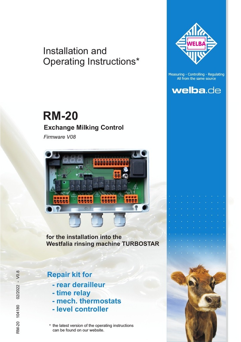 WELBA RM-20 Installation and operating instructions