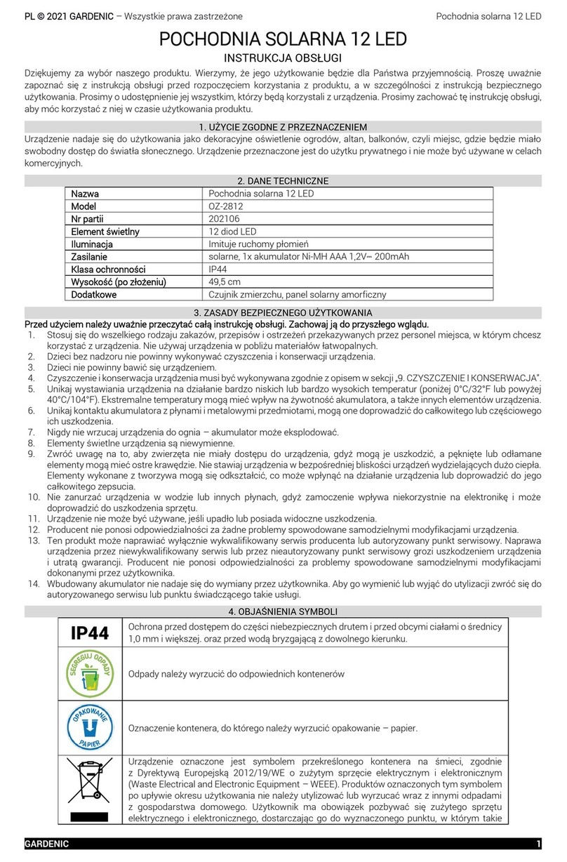 Gardenic OZ-2812 user manual