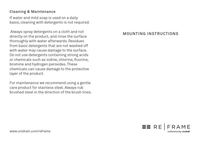 unidrain ReFrame 7023 Mounting instructions