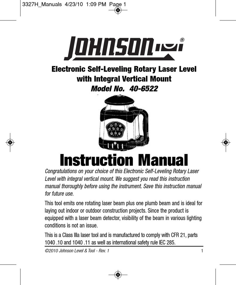 Johnson Level & Tool 40-6522 User manual Johnson Level & Tool 40-6522 User manual