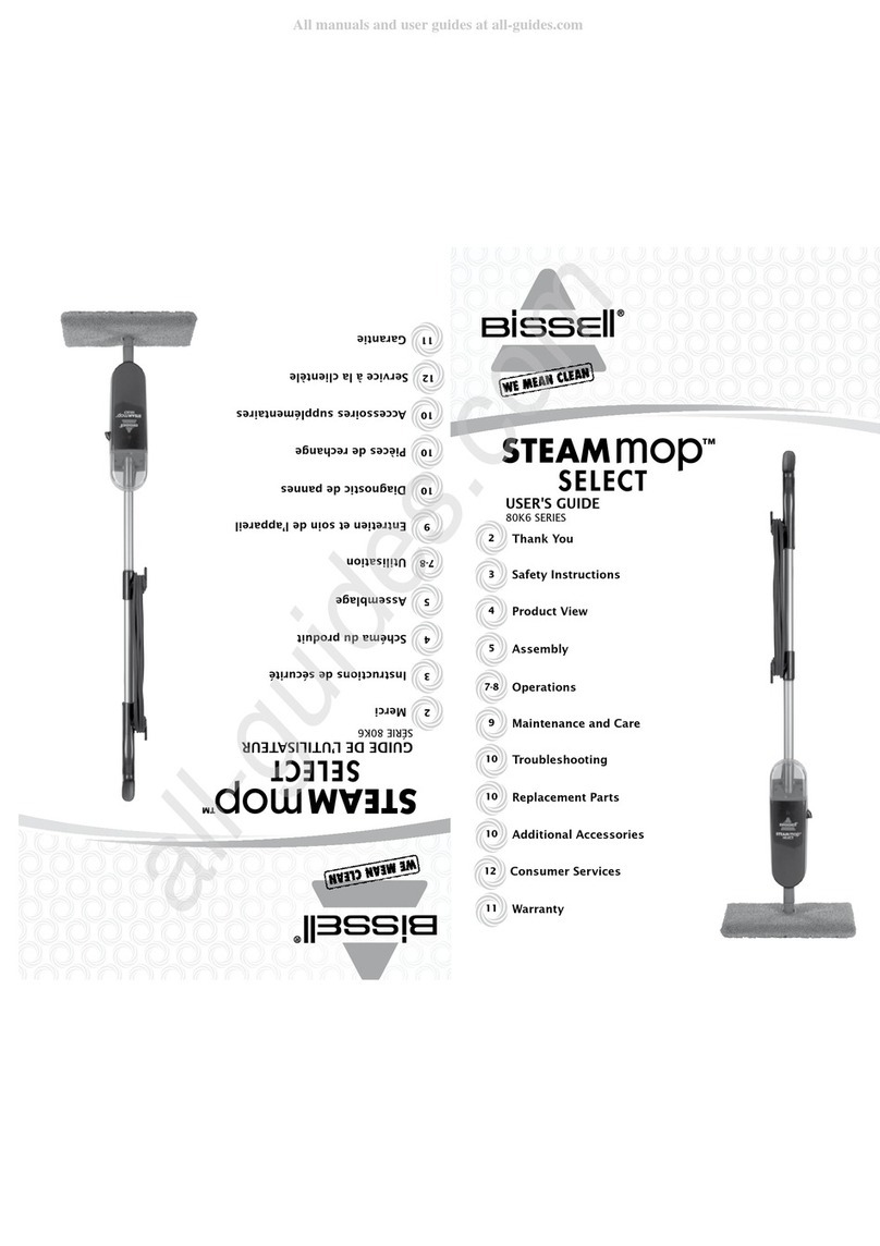 Bissell Steam Mop Select 80K61 user guide
