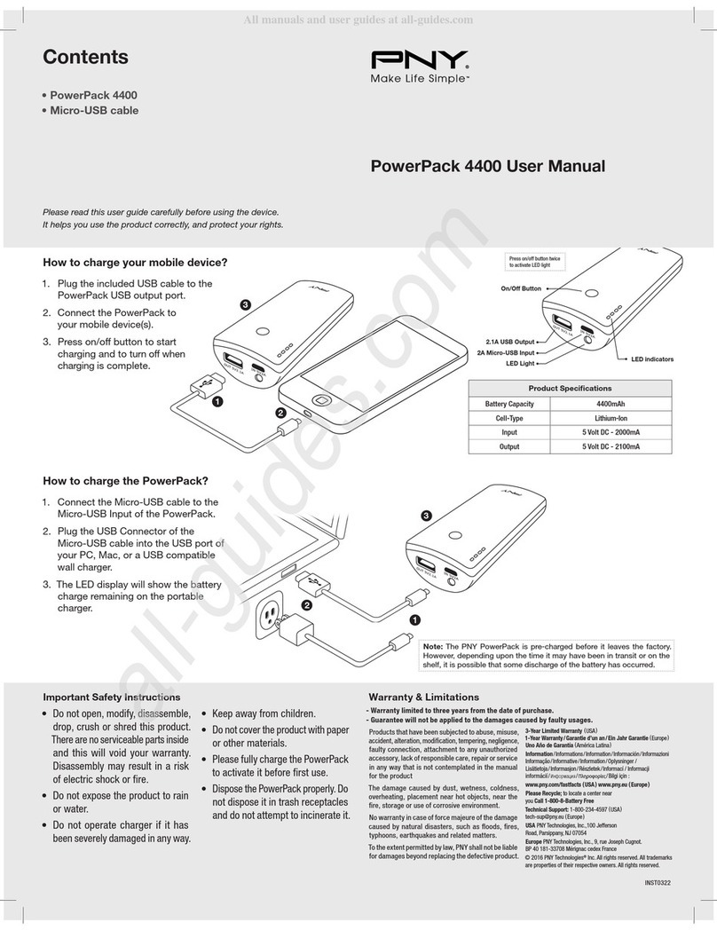 PNY PowerPack 4400 user manual