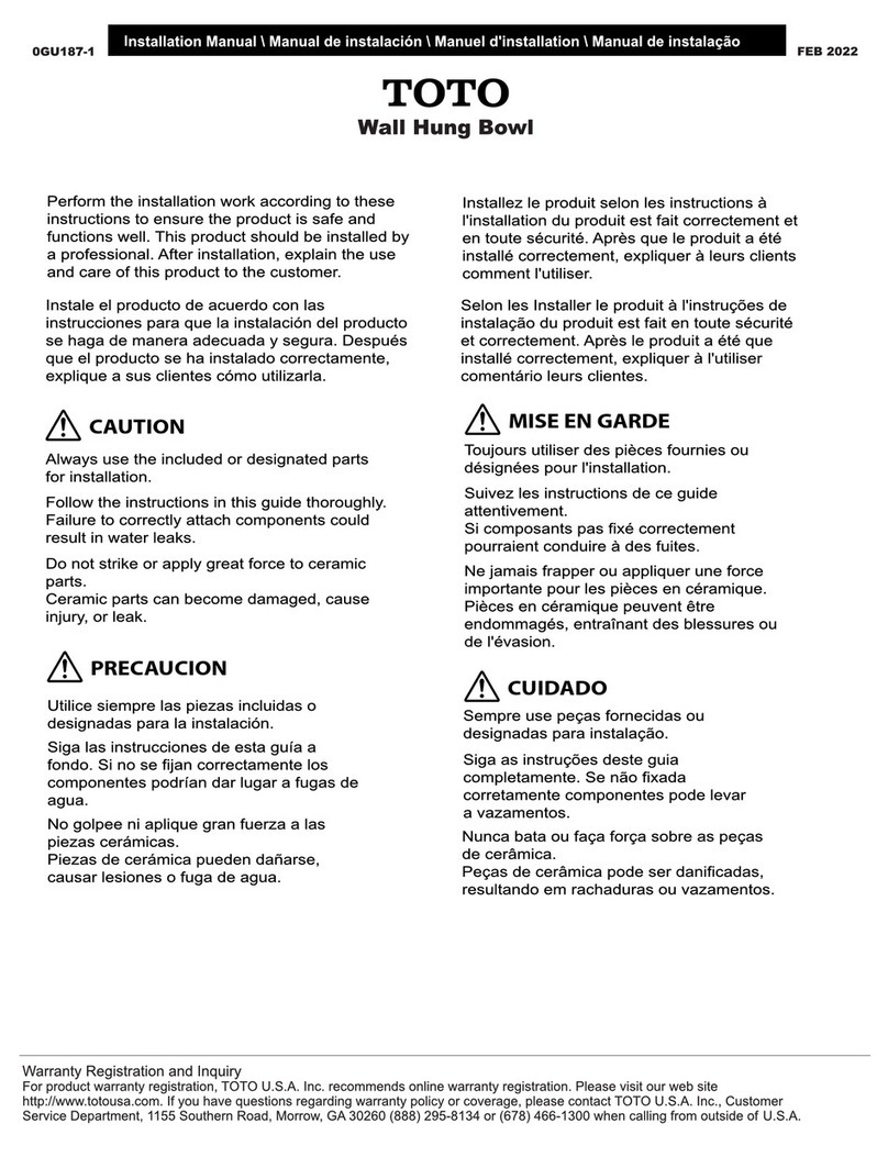 Toto CT447CFG01 User manual Toto CT447CFG01 User manual