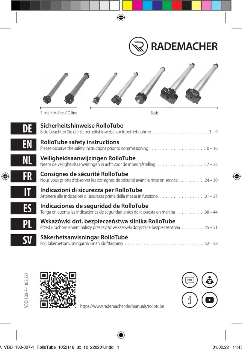 RADEMACHER RolloTube S Safety instruction