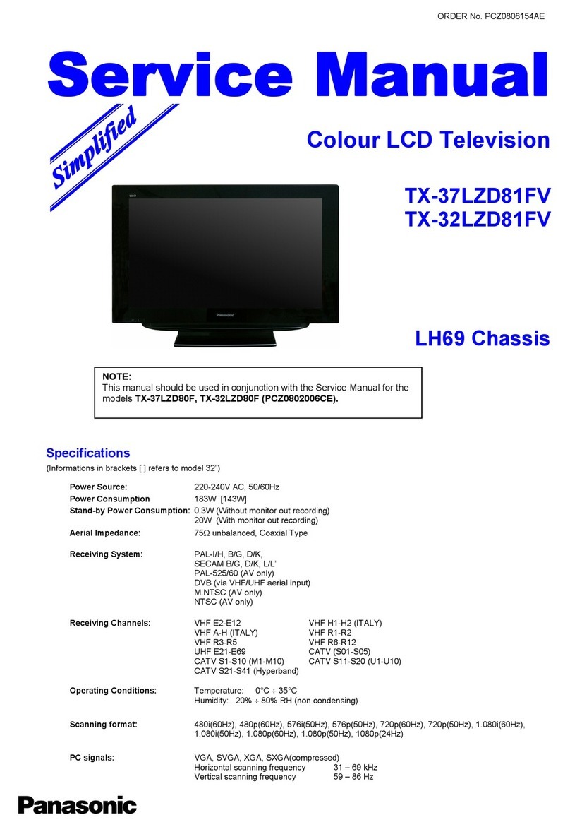 Panasonic Viera TX-37LZD81FV User manual