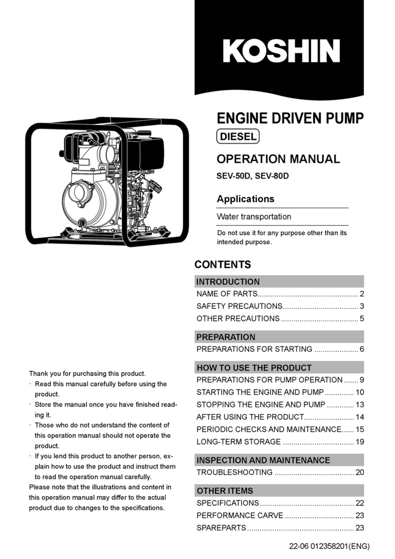 Koshin SEV-50D Operation manual
