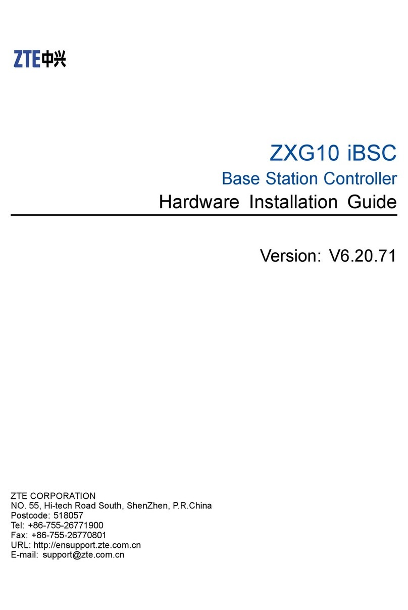Zte ZXG10 iBSC Hardware installation guide