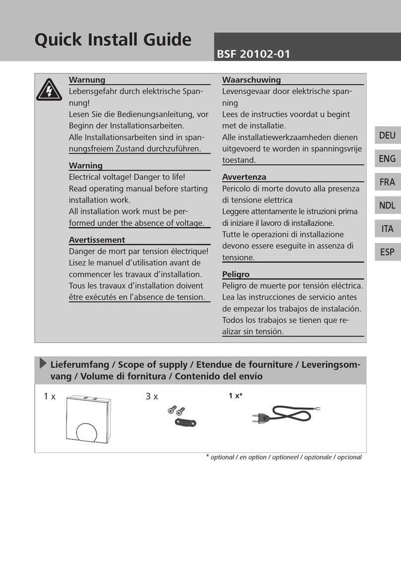 Neotherm BSF 20102-01 Quick install guide Neotherm BSF 20102-01 Quick install guide