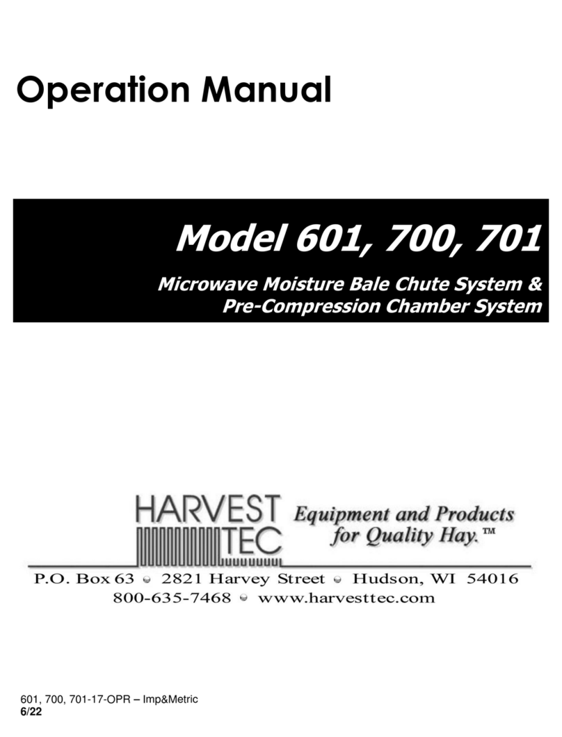 Harvest TEC 601 Operation manual