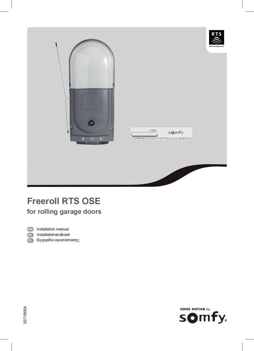SOMFY Freeroll RTS OSE installation manual
