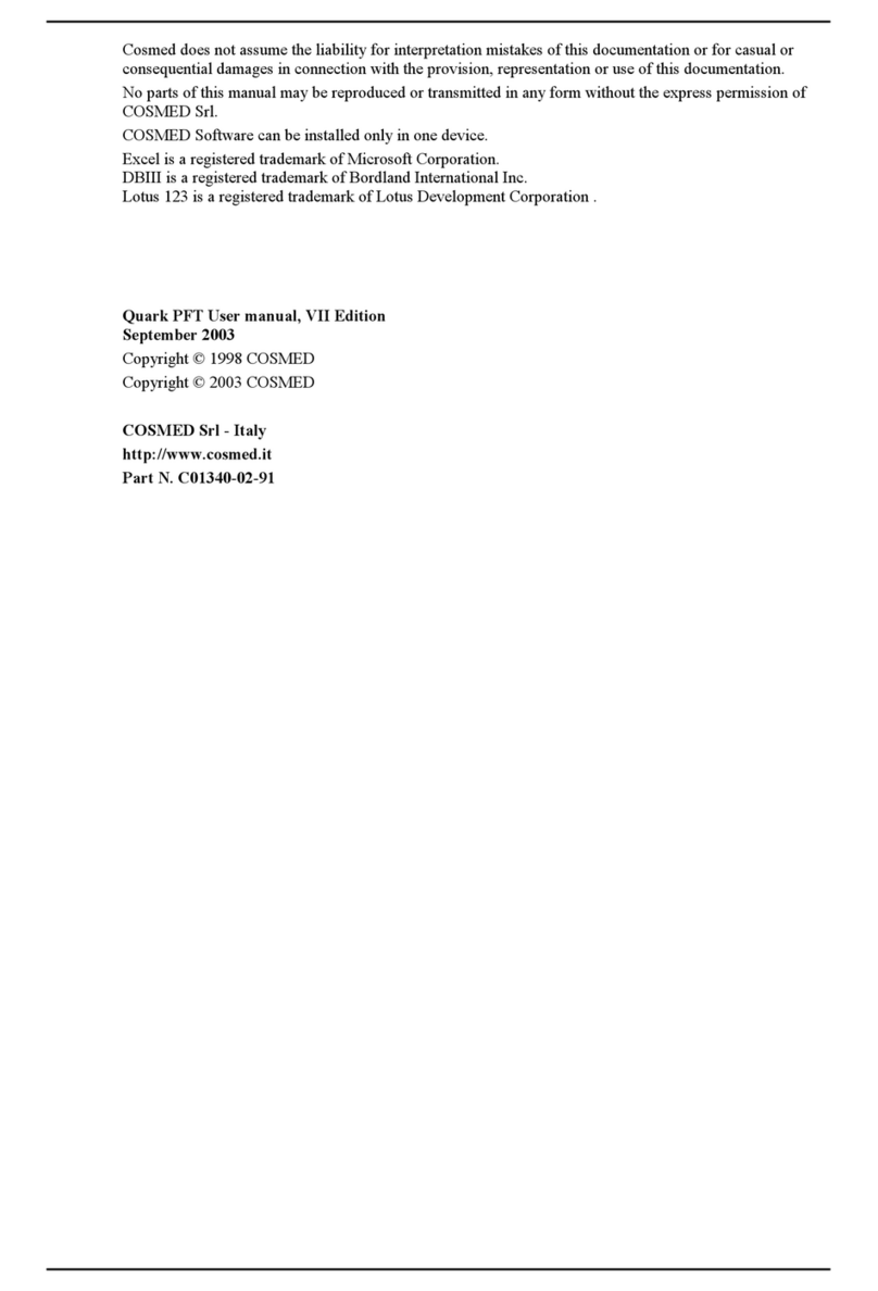 Cosmed Quark PFT User manual