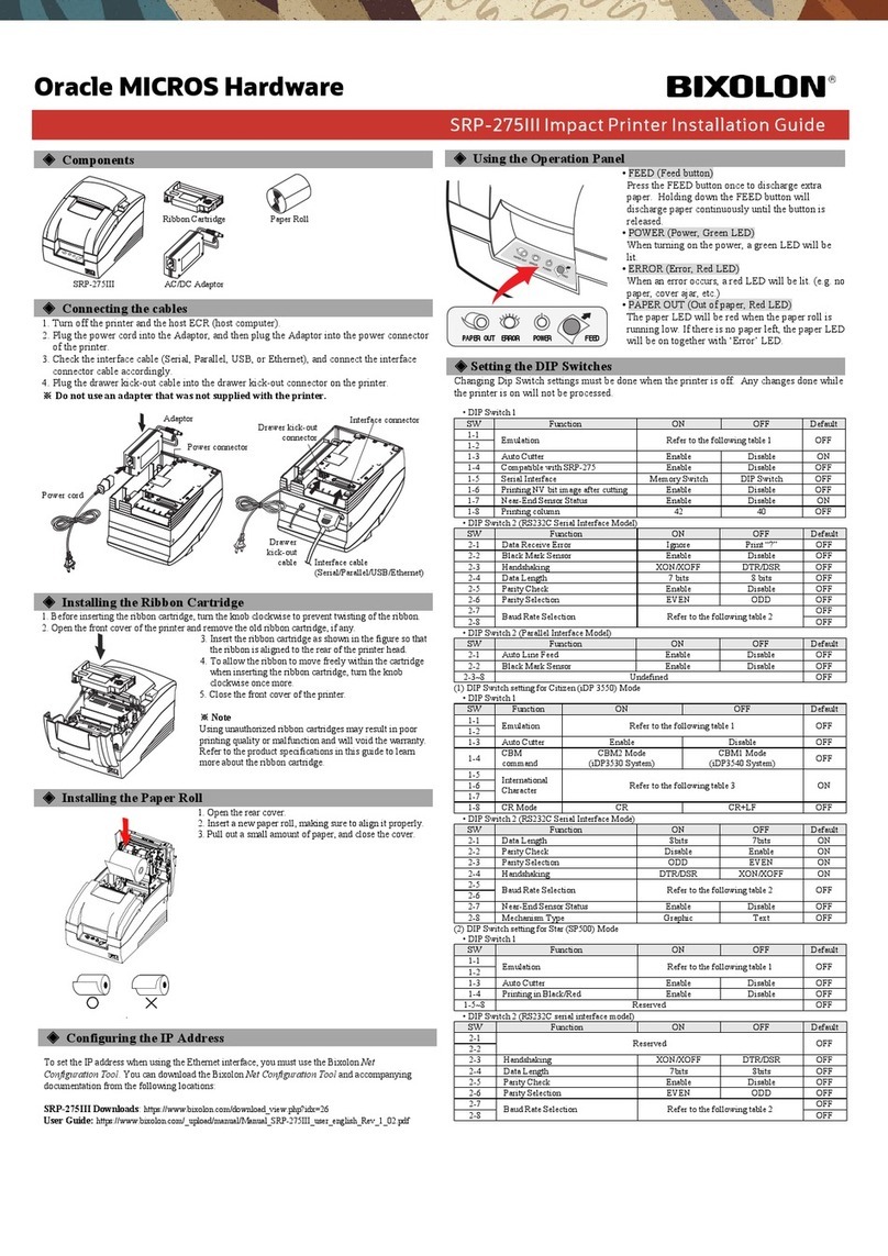 BIXOLON Srp-275III User manual