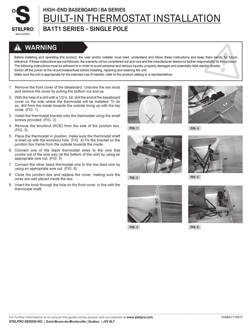Stelpro BA Series User manual