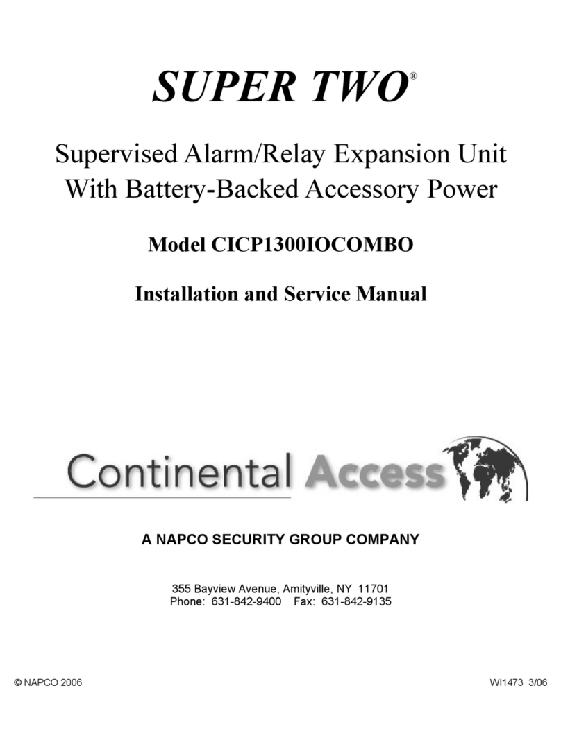 NAPCO Continental Access SUPER TWO CICP1300IOCOMBO Manual