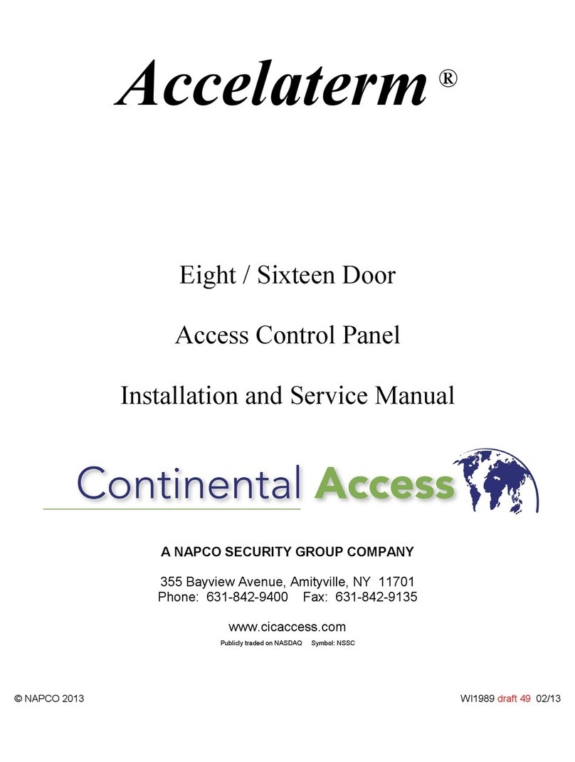 NAPCO Continental Access Accelaterm Manual