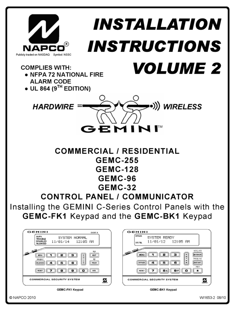 NAPCO GEMINI GEMC-255 User manual